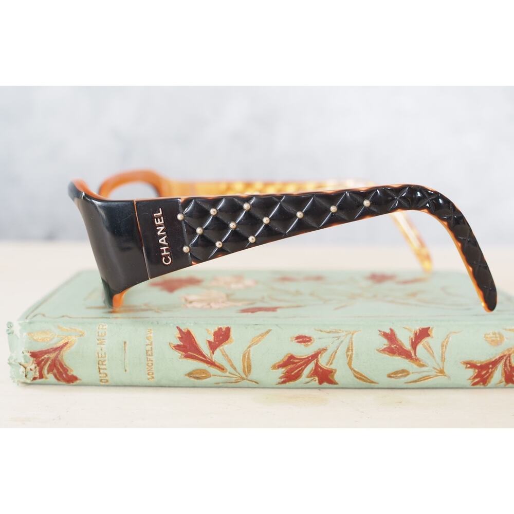Vintage Chanel Eyeglass Quilted Made In Italy 5097 C. 839/11 Studded - Picture 7 of 16